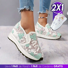 Cargar imagen en el visor de la galería, Zapatilla Floral + Zapatilla Encaje 2x1® 2023 - Lleva 1 Par de floral y de regalo llevas 1 Par de gardenia ¡GRATIS!