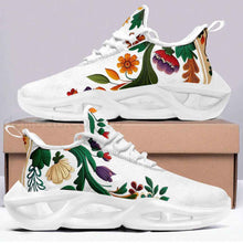 Cargar imagen en el visor de la galería, Zapatillas negras con estampado floral ultra confortables