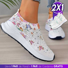 Cargar imagen en el visor de la galería, Zapatilla Floral + Zapatilla Encaje 2x1® 2023 - Lleva 1 Par de floral y de regalo llevas 1 Par de gardenia ¡GRATIS!