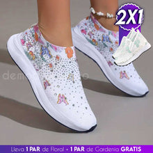 Cargar imagen en el visor de la galería, Zapatilla Floral + Zapatilla Encaje 2x1® 2023 - Lleva 1 Par de floral y de regalo llevas 1 Par de gardenia ¡GRATIS!