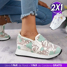 Cargar imagen en el visor de la galería, Zapatilla Floral + Zapatilla Encaje 2x1® 2023 - Lleva 1 Par de floral y de regalo llevas 1 Par de gardenia ¡GRATIS!