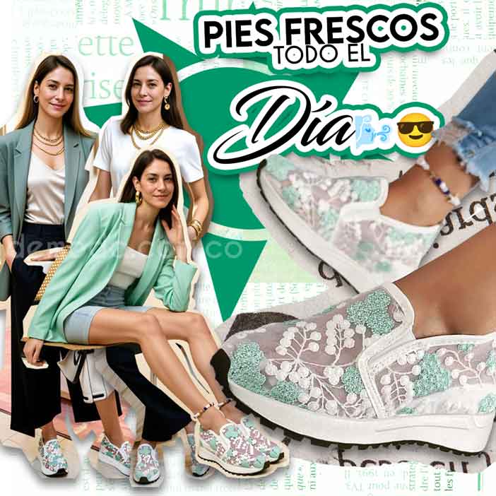 Zapatillas Ultra-Transpirables La solución definitiva para pies frescos en clima cálido. Material ultra-transpirable que mantiene tus pies secos todo el día.