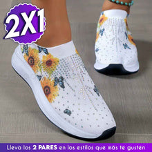 Cargar imagen en el visor de la galería, Zapatillas de diseño floral - ¡Super oferta de 2X1! Paga 1 par y lleva el 2do ¡GRATIS!
