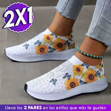 Cargar imagen en el visor de la galería, Zapatillas de diseño floral - ¡Super oferta de 2X1! Paga 1 par y lleva el 2do ¡GRATIS!
