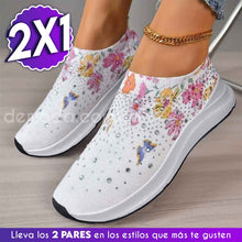 Cargar imagen en el visor de la galería, Zapatillas de diseño floral - ¡Super oferta de 2X1! Paga 1 par y lleva el 2do ¡GRATIS!
