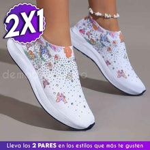 Cargar imagen en el visor de la galería, Zapatillas de diseño floral - ¡Super oferta de 2X1! Paga 1 par y lleva el 2do ¡GRATIS!
